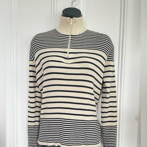 Ralph Lauren Black & Cream Striped Sweater